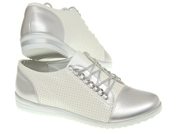 DAMSKIE PÓŁBUTY R30-3 Silver/white r.41
