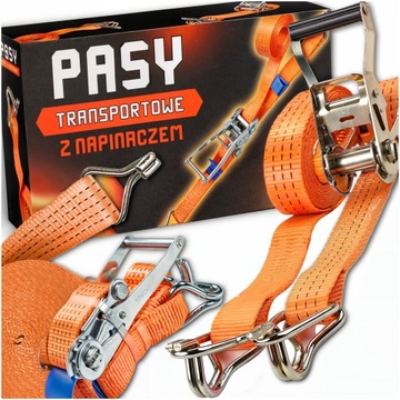 PAS TRANSPORTOWY PASY TRANSPORTOWE Z NAPINACZEM MOCUJĄCE 10M 50MM 5T