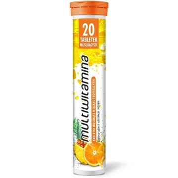 Multiwitamina smak tropikalny 20 tabl musujących