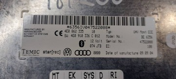 MODUL BLUETOOTH AUDI A6 C6 4E0862335 4E0910336C