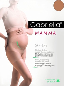 Гладкие колготки для беременных Mamma плотностью 20 ден Melisa 3-M