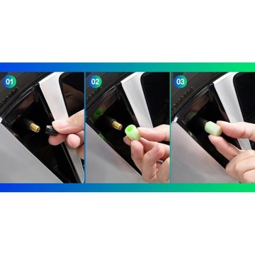 Люминесцентные колпачки на клапаны, светящиеся в ночное время, 4 шт. Зелёные.