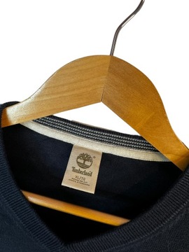 Sweter w serek Timberland granatowy z logiem XL