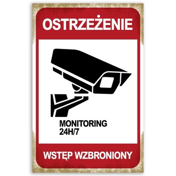 Tablica Informacyjno Ostrzegawcza Monitoring Wzory