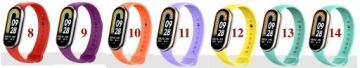НАБОР ИЗ 5 РЕМЕШКОВ ДЛЯ XIAOMI MI BAND 8 ЦВЕТА РЕМЕШКОВ