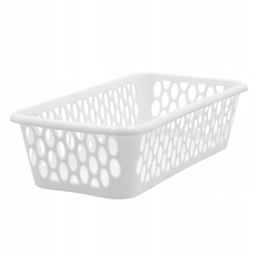 KOSZYK PLASTIKOWY ORGANIZER KAJA 2 25X16 CM BIAŁY