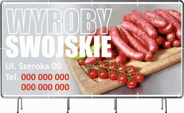 BANER REKLAMOWY 200x100cm projekt gratis różne wzory WYROBY SWOJSKIE