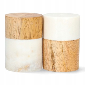 Solniczka i pieprzniczka MARBLE 8 cm HOMLA