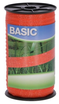 PASTUCH TAŚMA BASIC KONI 10MM / 200M POMARAŃCZOWA
