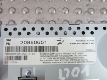 CHEVROLET VOLT AMPERA 2010 PANEL DISPLEJ