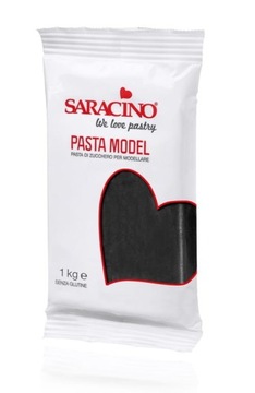 Masa do Modelowania Czarna 1 kg SARACINO