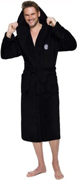 ALEX ДЛИННЫЙ ТЕПЛЫЙ МУЖСКОЙ ХАЛАТ С КАПЮШОНОМ M