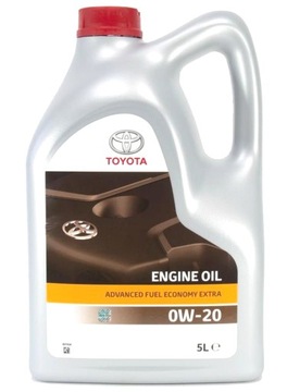 100% ORYGINALNY TOYOTA ENGINE OIL ADVANCED FUEL ECONOMY 0W20 5L