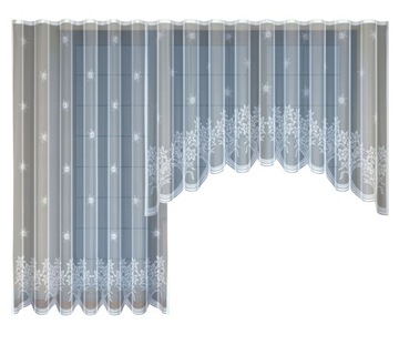 Firany gotowe z taśmą komplet 160x300 i 250x200