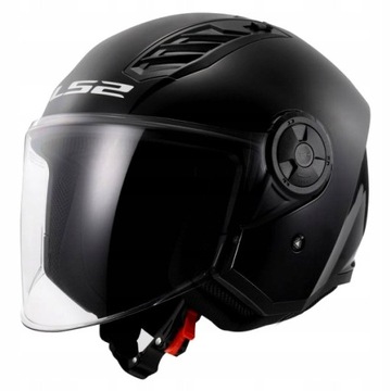 KASK LS2 OF616 Airflow II ECE 22.06 Solid Black Czarny Połysk Rozmiar M