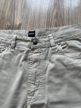 BOSS by HUGO BOSS ARKANSAS FIT CREAM CHINO TROUSERS męskie chinosy 35/30