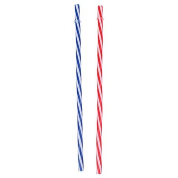 25 многоразовых соломинок с полосками для питья