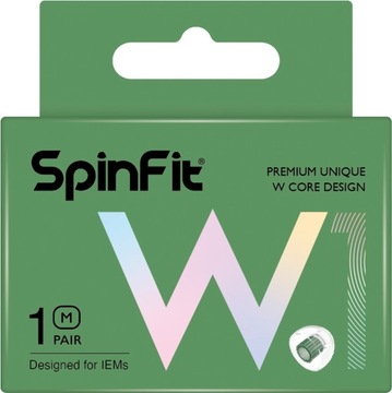 SpinFit W1 - 2 Generacja 2023 - Nakładki z podwójnym rdzeniem - Rozmiar: M