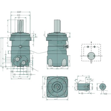 БЕЛЫЙ Гидромотор OMT 400, 410,9 см³/об, 30,0 кВт,