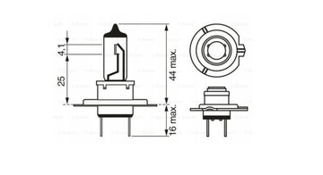 BOSCH 1 987 302 777 Лампочка 1 шт. Н7 12В 55