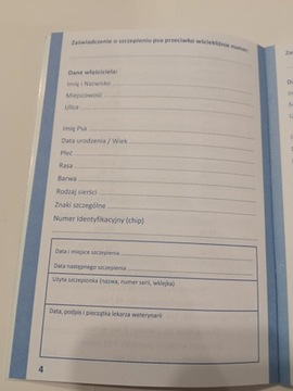 Książeczka zdrowia psa York