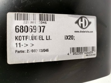 BLATNÍK LEVÝ PŘEDNÍ HYUNDAI IX20 JC 2011- 6806907