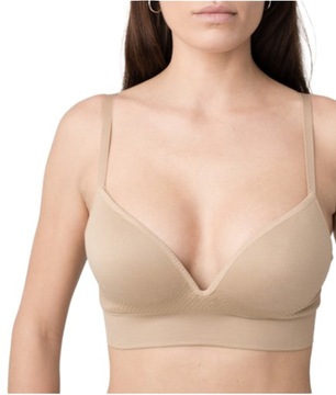 BIUSTONOSZ CZARNY MODELUJĄCY BEZSZWOWY STANIK PUSH UP BEZ FISZBIN WYGODNY