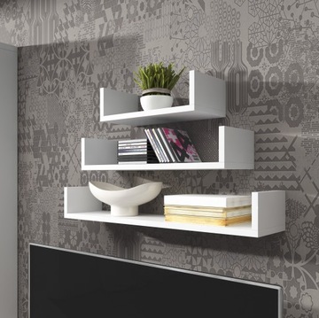 Półka płyta laminowana Etna 80x12x18 cm Biały