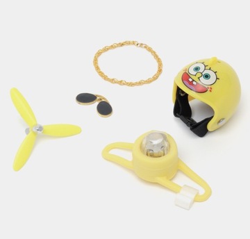 Lampka rowerowa, dzwonek w kaczuszka Sponge Bob