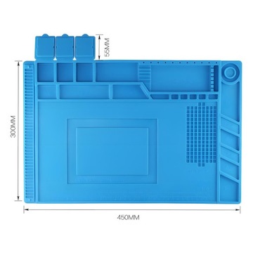 Силиконовый сервисный коврик для органайзера для паяльного стола 45X30