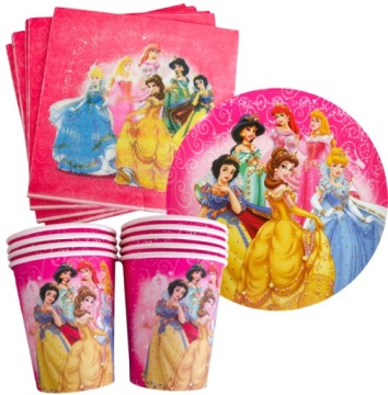 Disney Princess КРУЖКИ ТАРЕЛКИ САЛФЕТКИ ПРИНЦЕССА набор 40 шт. день рождения