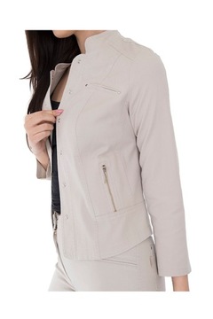 ПИДЖАК ИЗ ХЛОПКА С ВОРОТНИКОМ-СТОЙКОЙ (38-52) БЕЖЕВЫЙ размер 40