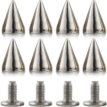 50pcs/set 7x10mm Cone Studs And Spikes DIY Craft Cool Punk Garment Rivets