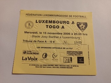 LUKSEMBURG - TOGO 15-11-2000