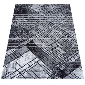 Dywan szary geometryczny tani BCF 80x150