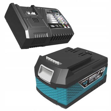 DEDRA БЫСТРОЕ ЗАРЯДНОЕ УСТРОЙСТВО ЛИТИЙ-ИОННЫЙ АККУМУЛЯТОР 18 В + 4 Ач