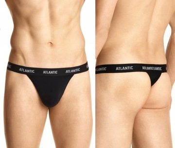 STRINGI MĘSKIE SLIPY BAWEŁNIANE ATLANTIC MP-1572 czarny XL