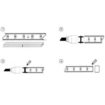 Светодиодная лента НЕОНОВАЯ ЛЕНТА 230В 1м ГИБКАЯ IP68 Холодная