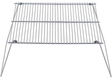 Ruszt Składany na Ognisko Stal Chromowana 38 X 25 CM Turystyczny Grill