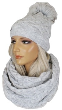 КОМПЛЕКТ ЖЕНСКИЙ, ШАПКА ЖЕНСКАЯ + ШАРФ ШАРФ