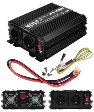 PRZETWORNICA SAMOCHODOWA TIR 24V 230V 800W 1200W VOLT POLSKA TIR + USB