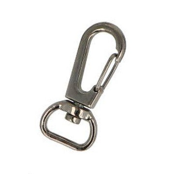 Karabińczyk metalowy z krętlikiem 40x21mm - Karabinek do kluczy - Survival