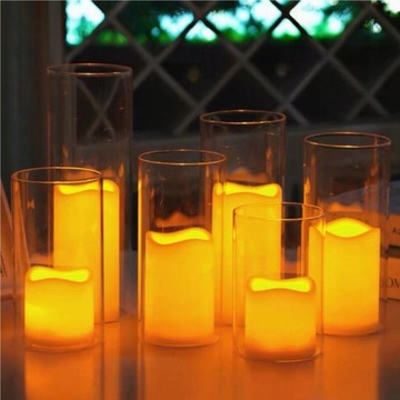 ЗОЛОТАЯ СВЕЧА ДЛЯ НОВОГОДНЕГО ДЕКОРА 14 СМ, НА БАТАРЕЯХ