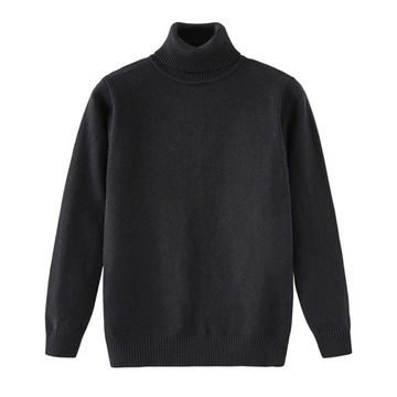 SWETER DLA DZIECI WYSOKĄ SZYJĄ JEDNYM KOLORZE