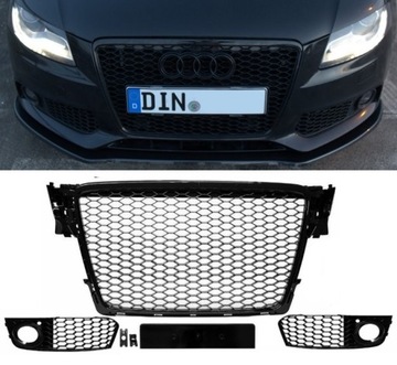 ATRAPA GRILL KRATKI W ZDERZAK AUDI A4 B8 08-11 RS