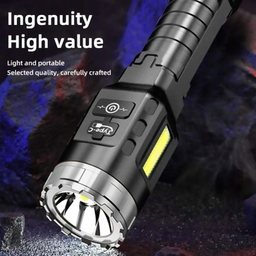 Перезаряжаемый мощный светодиодный фонарик Mini Zoom.