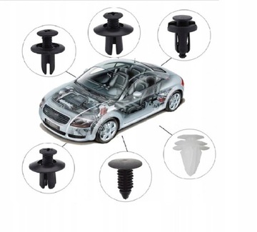 Булавки, зажимы автомобильные, 620 шт.