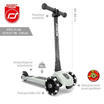 SCOOTANDRIDE 3+ LED Hulajnoga świecąca
