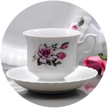 087 SERWIS KAWOWY 6/12 IWONA CHODZIEŻ PORCELANA
