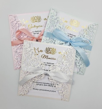 ПРИГЛАШЕНИЯ НА КРЕЩЕНИЕ, АЖУРНОЕ КРЕЩЕНИЕ, РОЗОВОЕ ЗОЛОТО